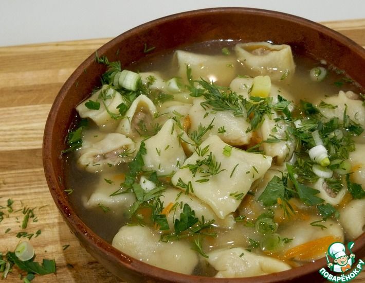 Рецепт: Бабушкин суп с ленивыми пельменями