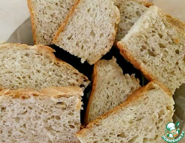 Рецепт: Хлеб без замеса с отрубями