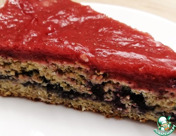 Рецепт: Диетический овсяный торт с ягодным джемом