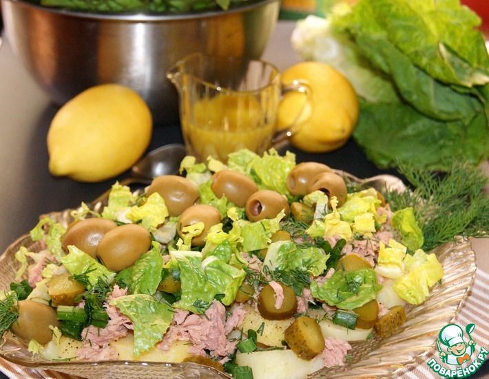 Рецепт: Картофельный салат с соусом винегрет