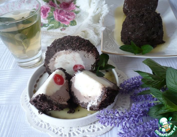 Рецепт: Десерт из мороженного Тартюфо