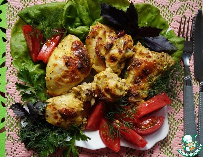 Рецепт: Курица запеченная по-гречески