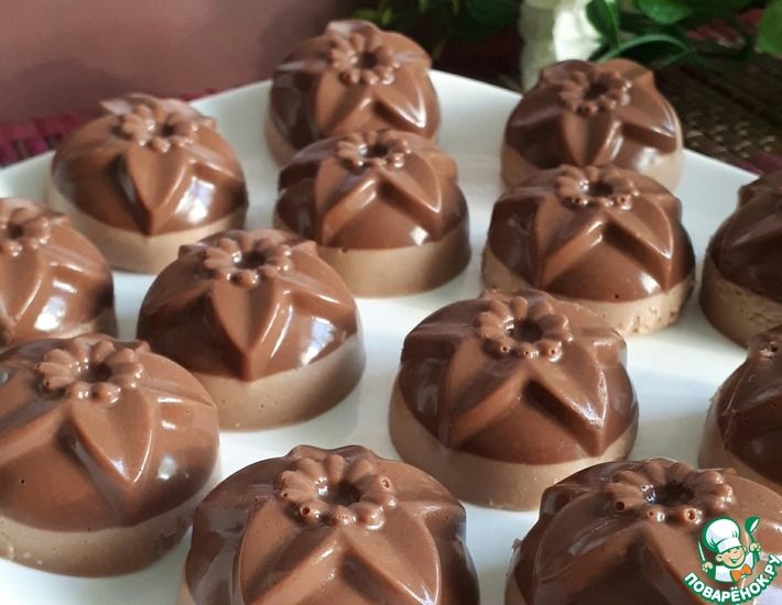 Рецепт: Конфеты желейные Шоколадно-карамельные