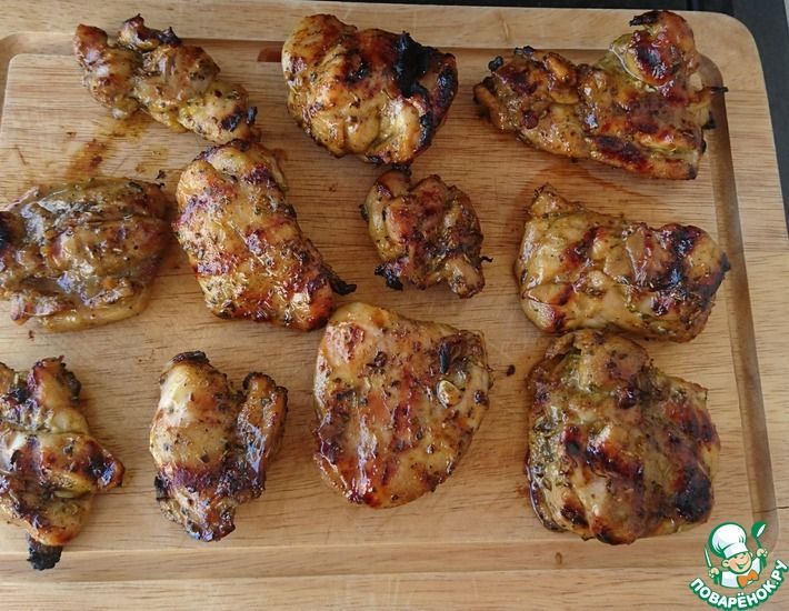 Рецепт: Куриное бедро ( паргит ) в иерусалимском маринаде
