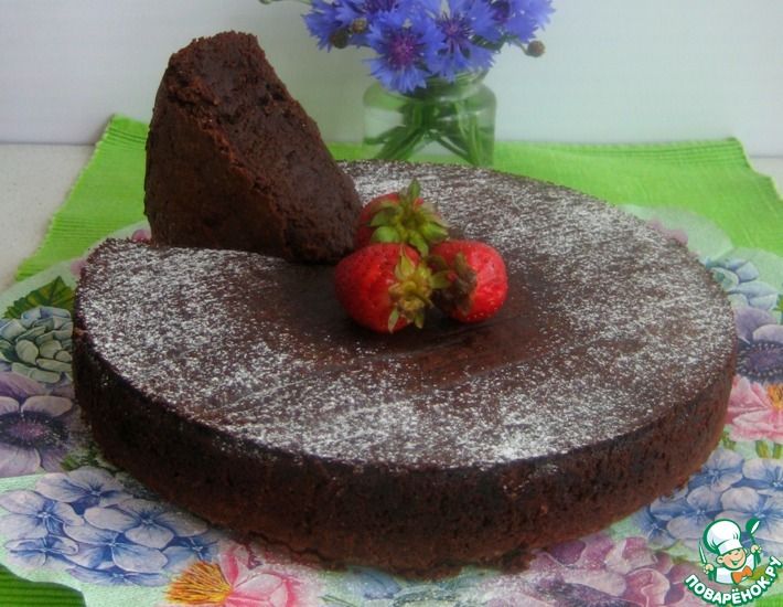 Рецепт: Шоколадный пирог с кукурузной мукой