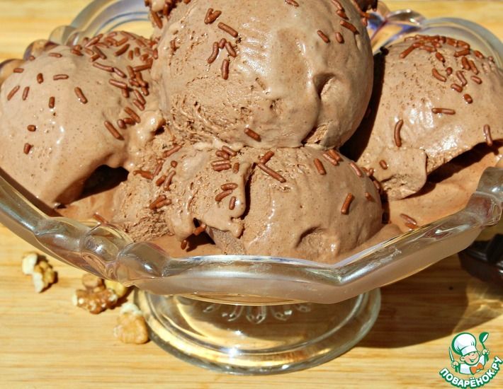 Рецепт: Шоколадное мороженое