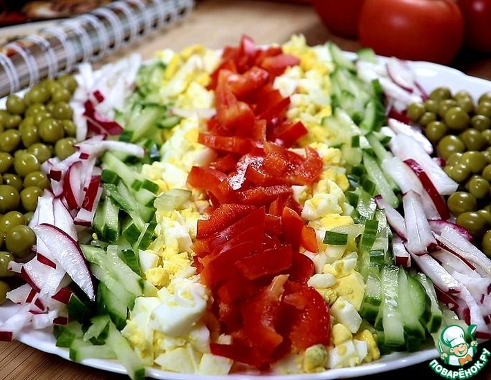 Рецепт: Овощной салат с яйцом