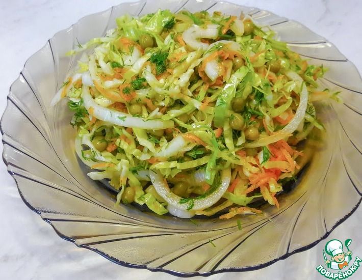 Рецепт: Витаминный салат из свежей капусты