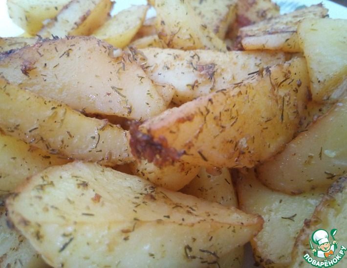Рецепт: Картошка по селянски или Картофель по деревенски