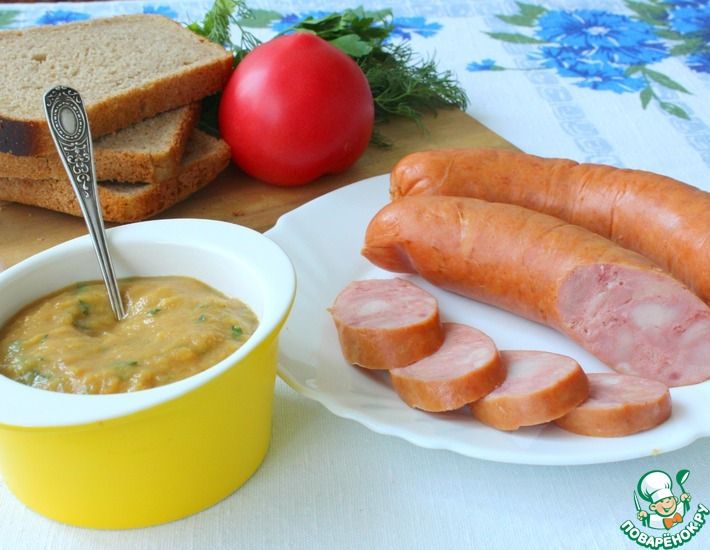 Рецепт: Яблочно-горчичный соус для колбасы и колбасок