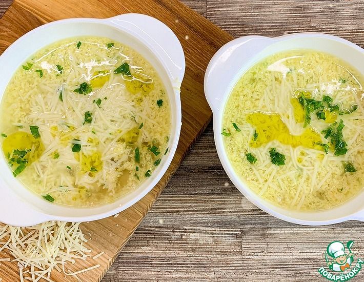Рецепт: Яичный суп из пасты