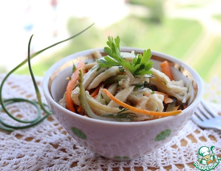 Рецепт: Салат из рубца с овощами
