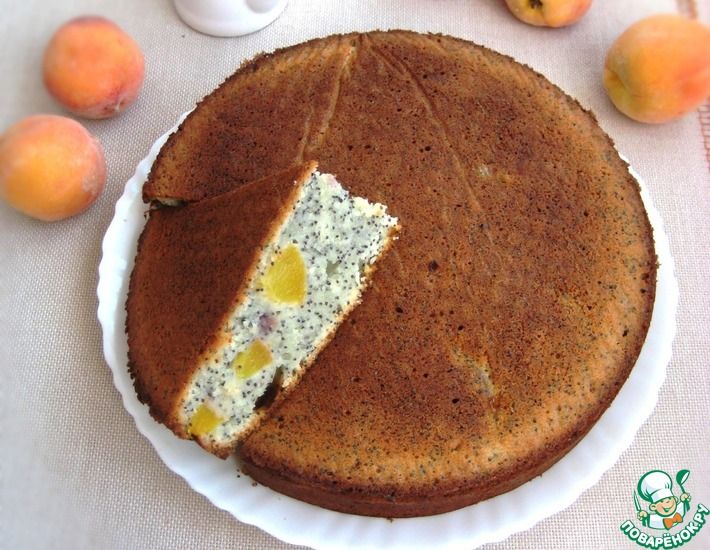 Рецепт: Маковый пирог с персиками