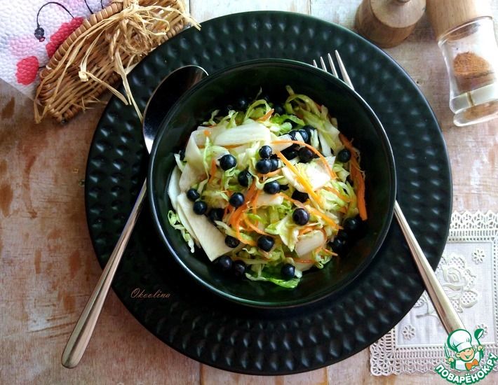 Рецепт: Салат с репой и белокочанной капустой