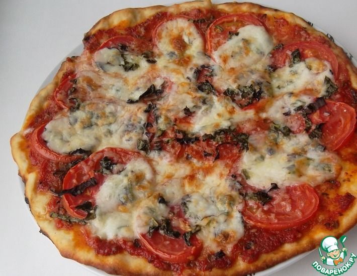 Рецепт: Пицца Маргарита на нетрадиционном тесте