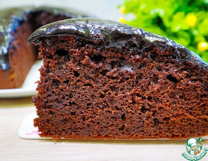 Рецепт: Супер шоколадный пирог, без миксера, который легко приготовить