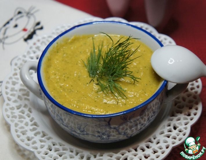 Рецепт: Суп-пюре из брокколи с бататом