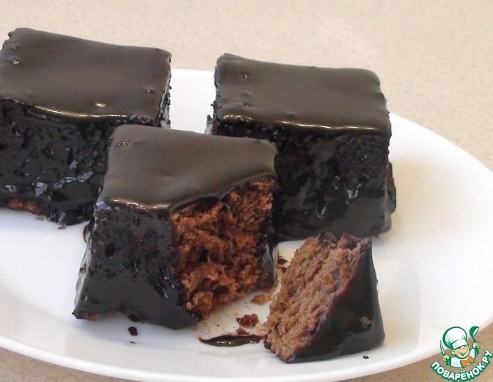 Рецепт: Шоколадный пирог с глазурью