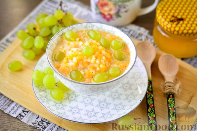 Каша рисовая с кабачком и тыквой