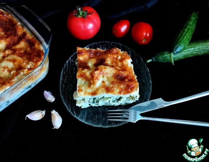 Рецепт: Лазанья с капустой и сыром
