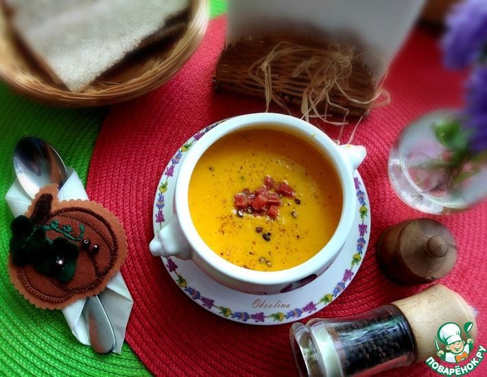 Рецепт: Сливочный суп-пюре из тыквы