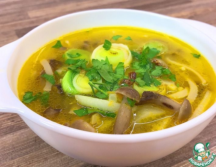Рецепт: Грибной суп из свежих опят