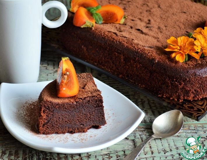 Рецепт: Шоколадный торт с хурмой Восхищение