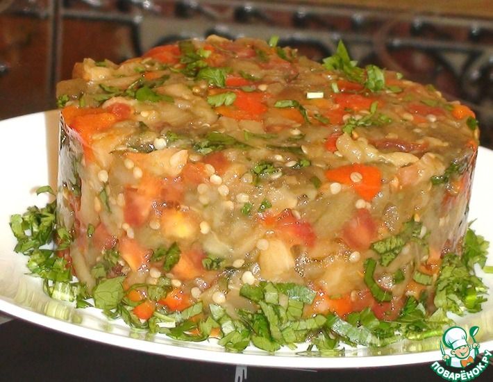 Рецепт: Салат из запеченных овощей