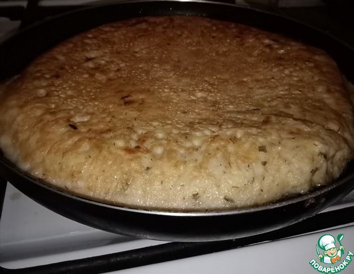 Рецепт: Быстрый картофельный пирог на сковороде