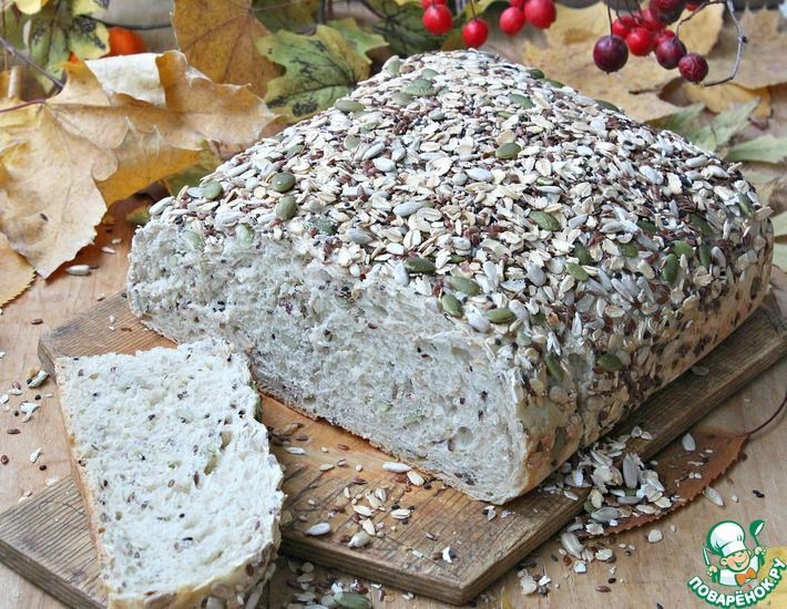 Рецепт: Деревенский пшеничный хлеб Семечковый