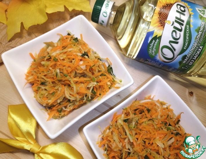 Рецепт: Салат с морковью и редькой