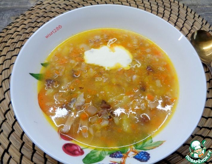 Рецепт: Суп с грибами и сладким перцем