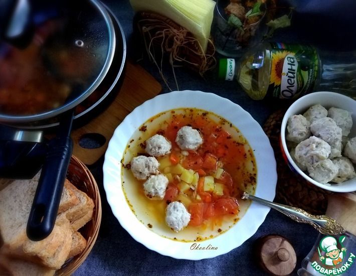 Рецепт: Суп с фрикадельками в итальянском стиле