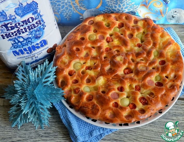 Рецепт: Пирог Новогодняя гирлянда