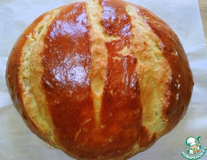 Рецепт: Самый простой домашний хлеб за 5 мин в день (без созревания и выпечки)