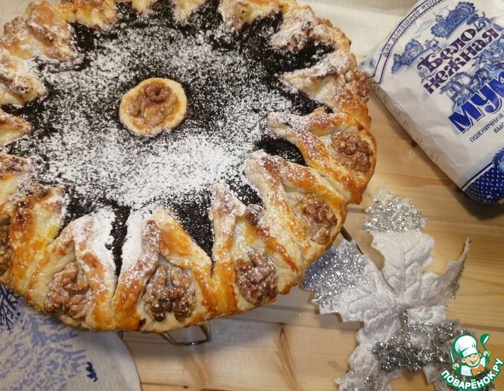 Рецепт: Пирог с повидлом и грецкими орехами
