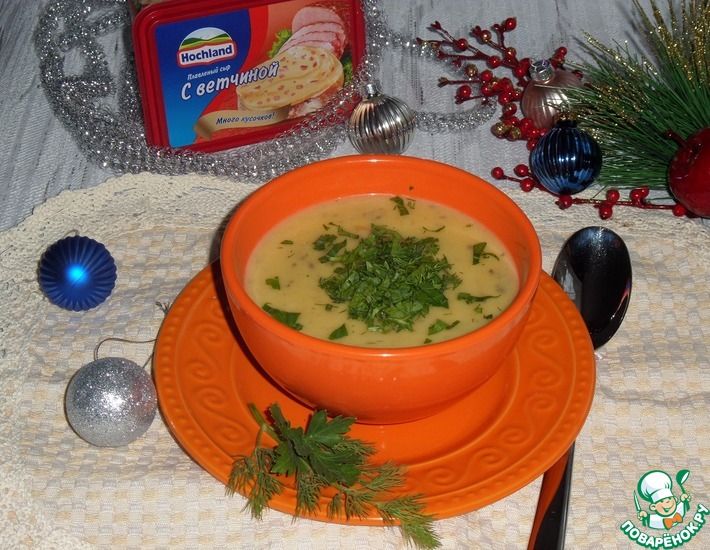 Рецепт: Сырно-грибной суп-пюре
