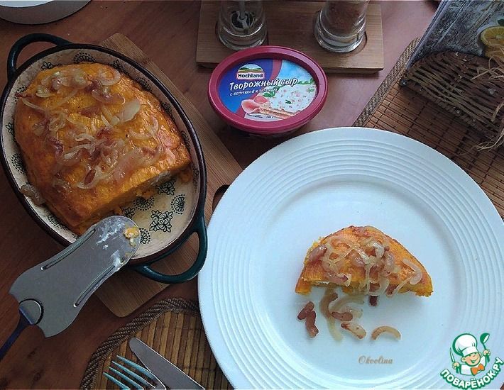 Рецепт: Картофельно-тыквенный пирог с сыром