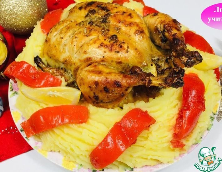 Рецепт: Как мы запекаем Сочную Курицу Целиком с Лимоном, Розмарином и Чесноком в духовке