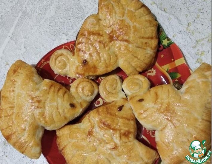 Рецепт: Слойки Рыбки с сыром