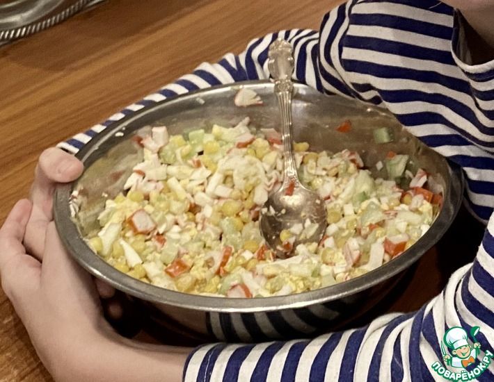 Рецепт: Салат из крабовых палочек