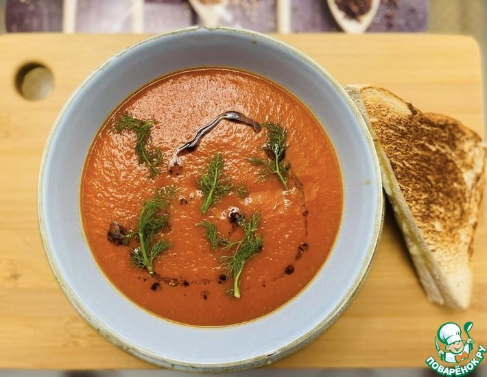 Рецепт: Безумно вкусный томатный супчик с фенхелем