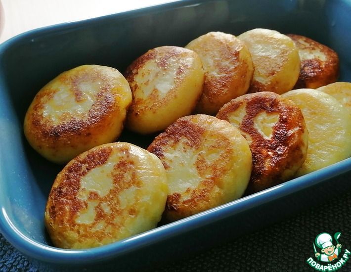 Рецепт: Картофельные оладьи с сыром