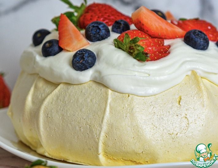 Рецепт: Торт Павлова / Pavlova Cake | Как приготовить Торт Павлова дома | Очень Легкий Рецепт | Торт Безе