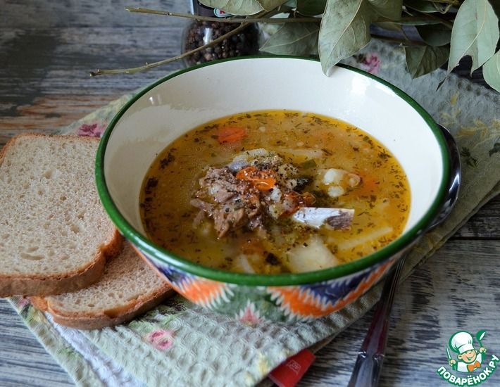 Рецепт: Рисовый суп с бараниной и дайконом
