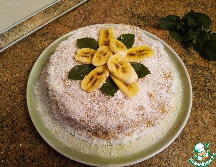 Рецепт: Торт Пломбир с бананом