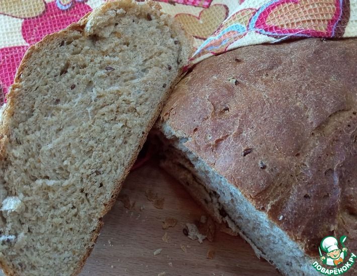 Рецепт: Пшеничный цельзерновой хлеб