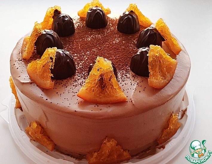 Рецепт: Торт Апельсин с шоколадом