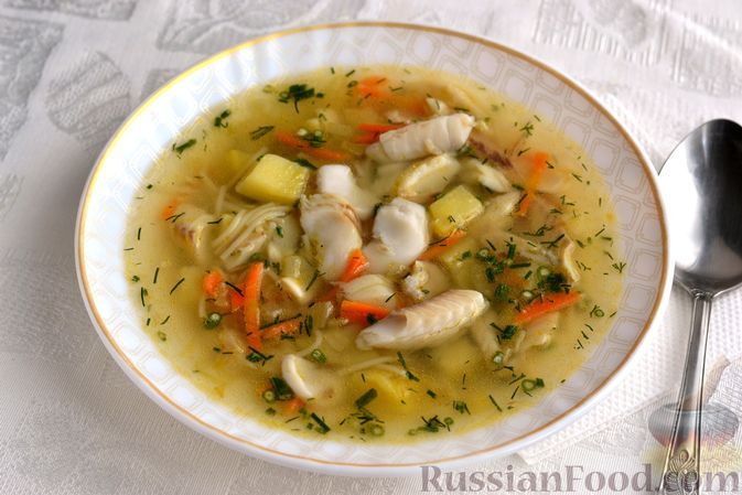 Фото к рецепту: Рыбный суп с вермишелью