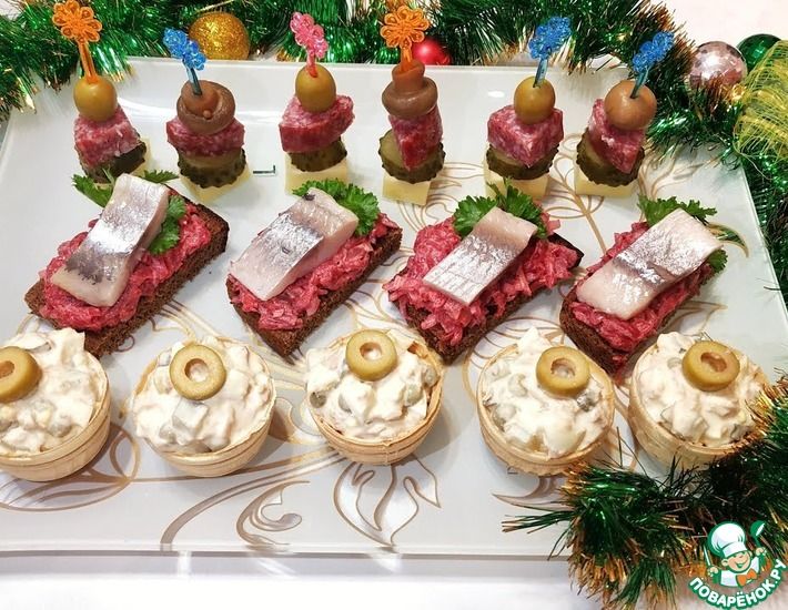 Рецепт: 3 Праздничные закуски